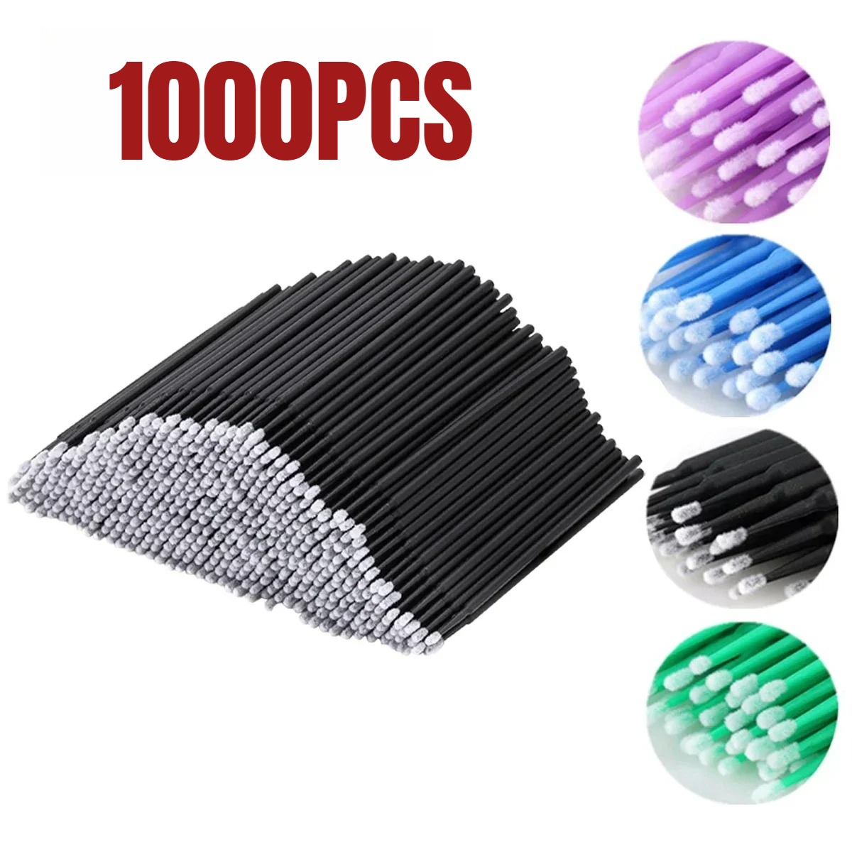 Makeup And Beauty - 1000/500PCS Eyelash Cleaning Brush Highly Colorful