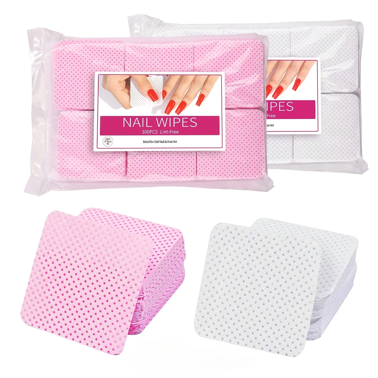 Makeup And Beauty - 600pcs/2bag Hairless Nail Polish Makeup Remover
