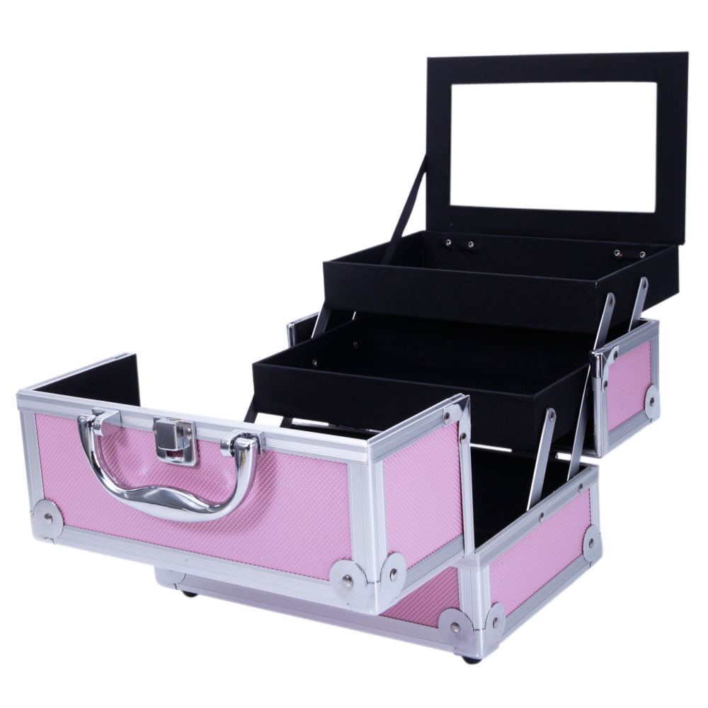 Pink Aluminum Alloy Makeup Cas - Beauty Makeup Kit recensione e prezzo