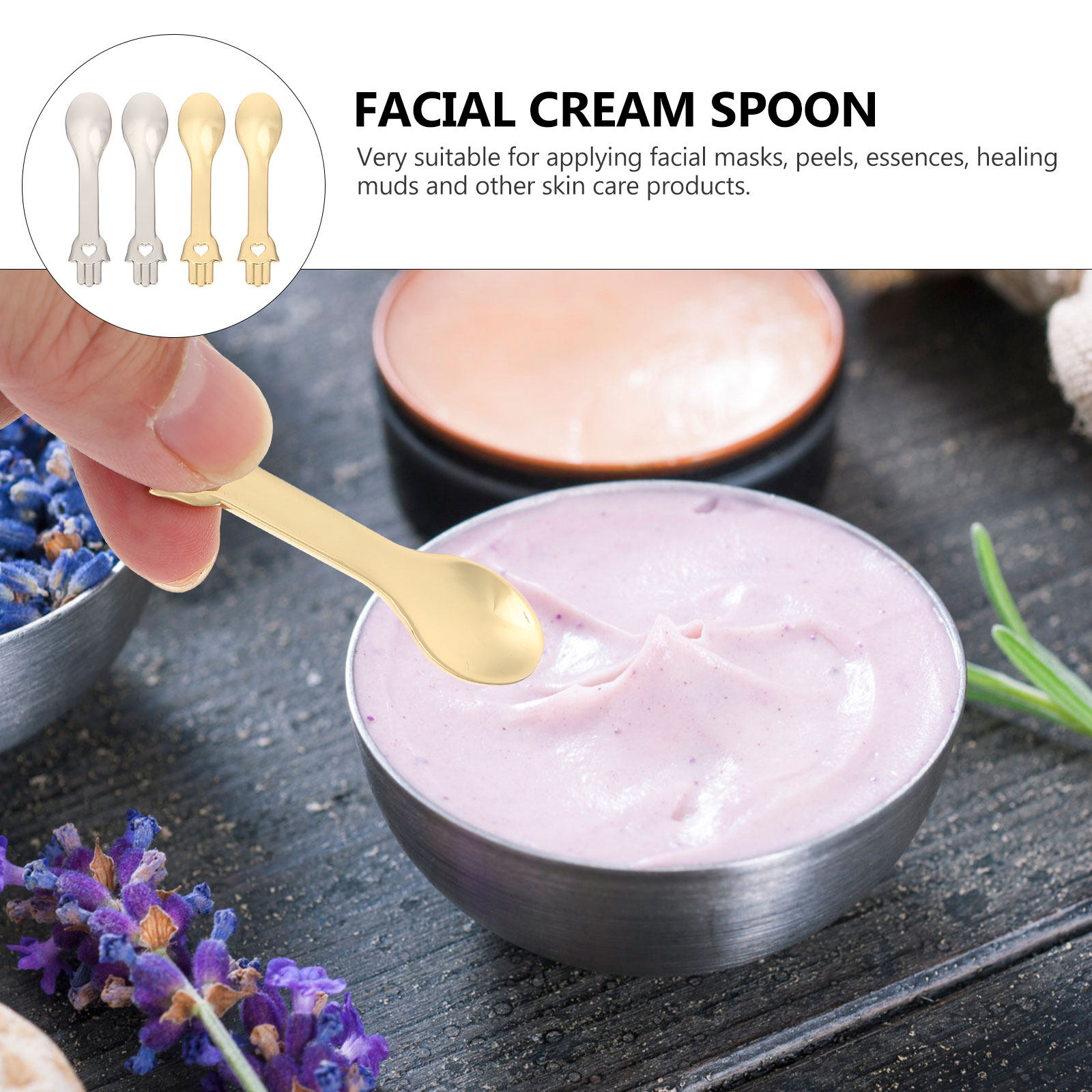 4Pcs Makeup Spoons Zinc Alloy  - Makeup And Beauty recensione e prezzo