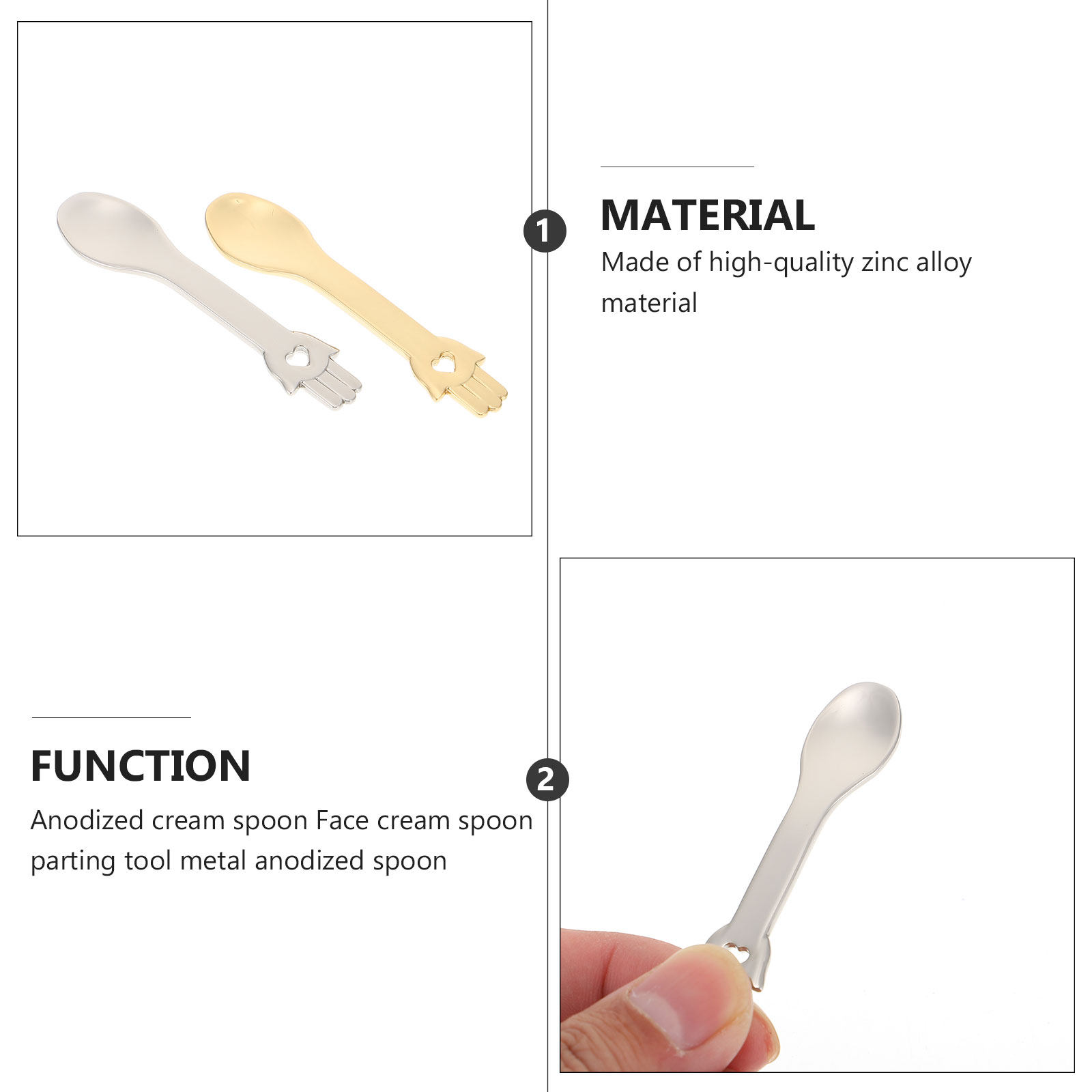 4Pcs Makeup Spoons Zinc Alloy  - Makeup And Beauty recensione e prezzo