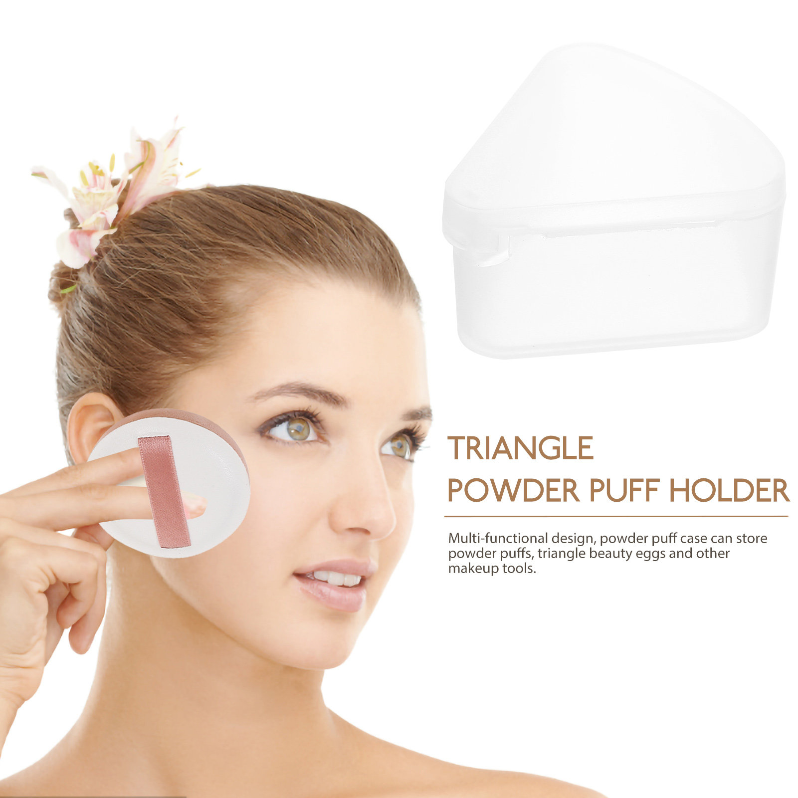 6Pcs Triangle Powder Puff Case - Makeup And Beauty recensione e prezzo