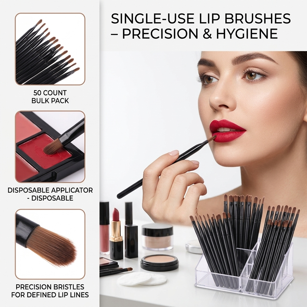 50/100pcs Disposable Lip Brush - Makeup And Beauty recensione e prezzo