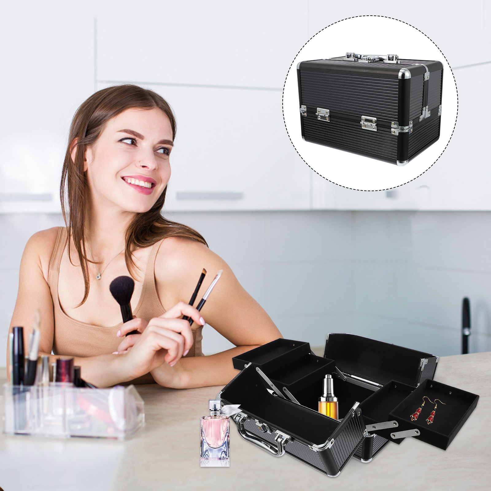 Makeup Case Handheld Storage C - Beauty Makeup For Girl recensione e prezzo